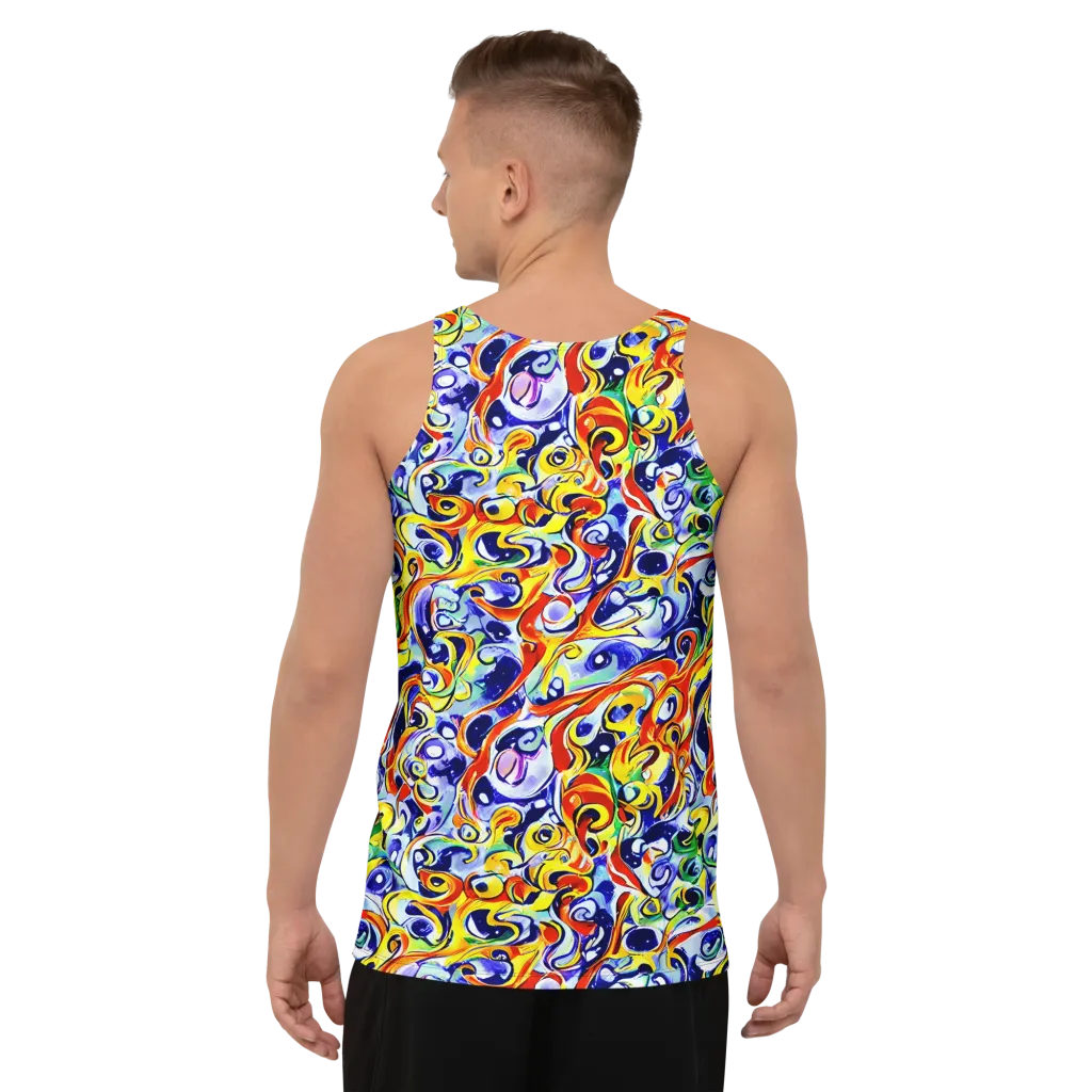 Painted Comet on Men's Tank Top — Back