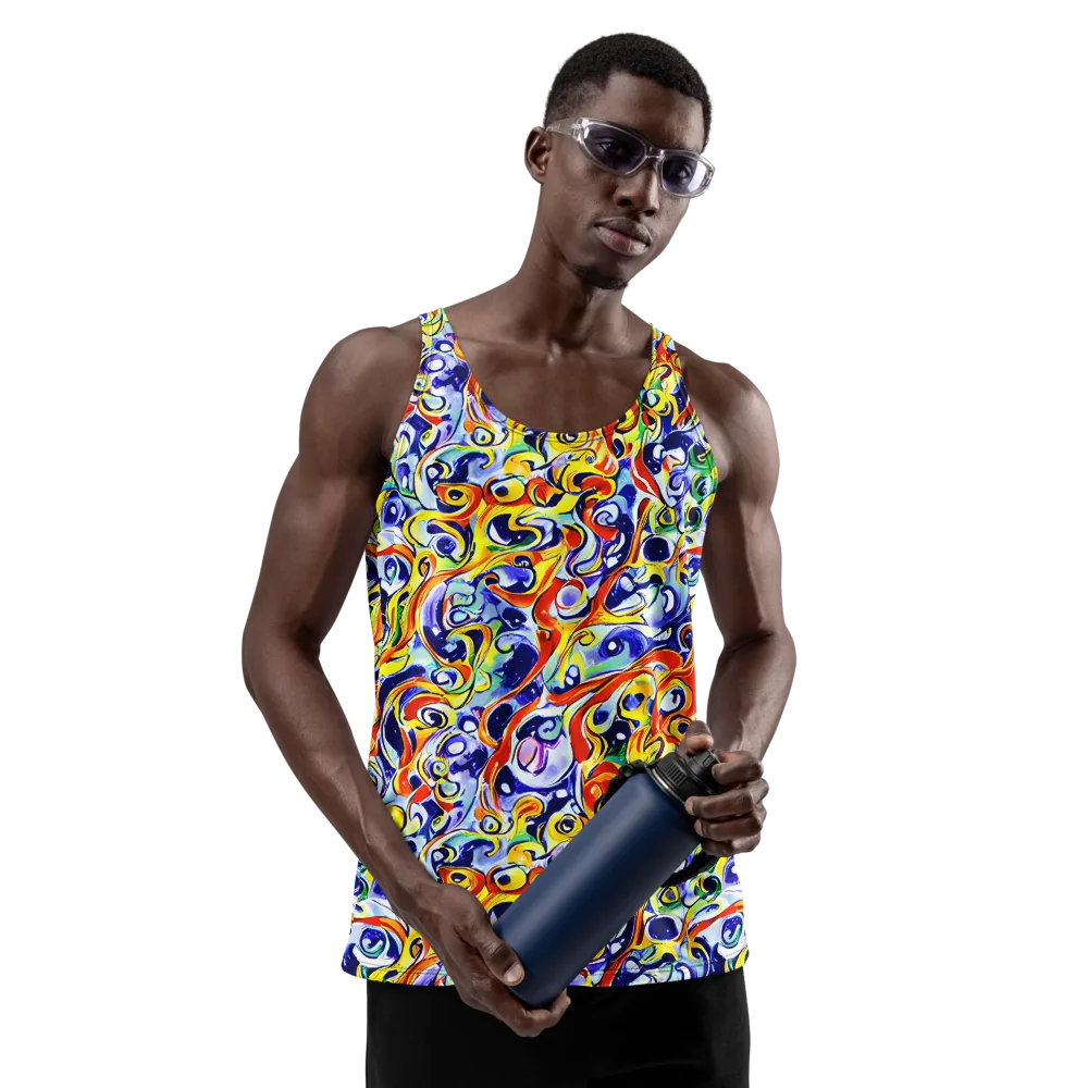 Painted Comet on Men's Tank Top — Front