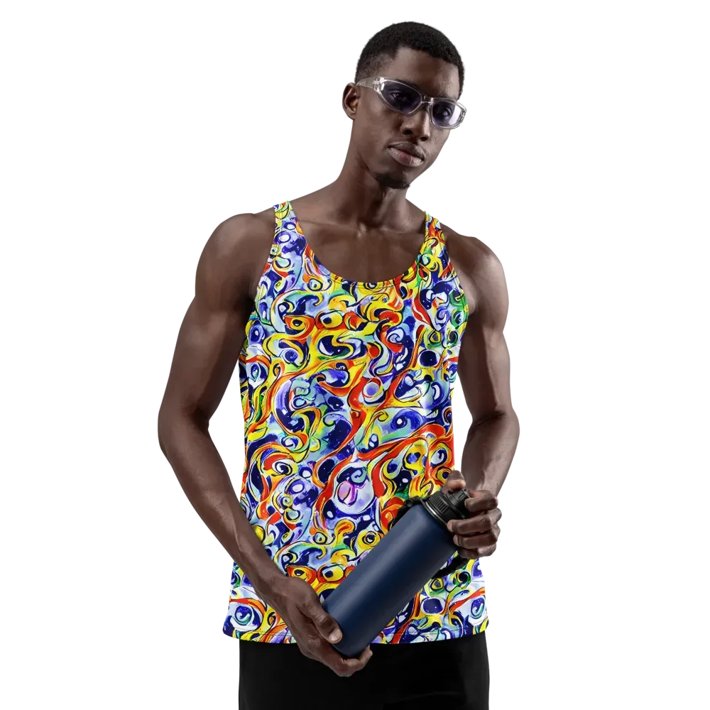 Painted Comet on Men's Tank Top — Front