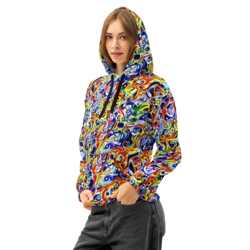 Painted Comet on a Cotton Hoodie