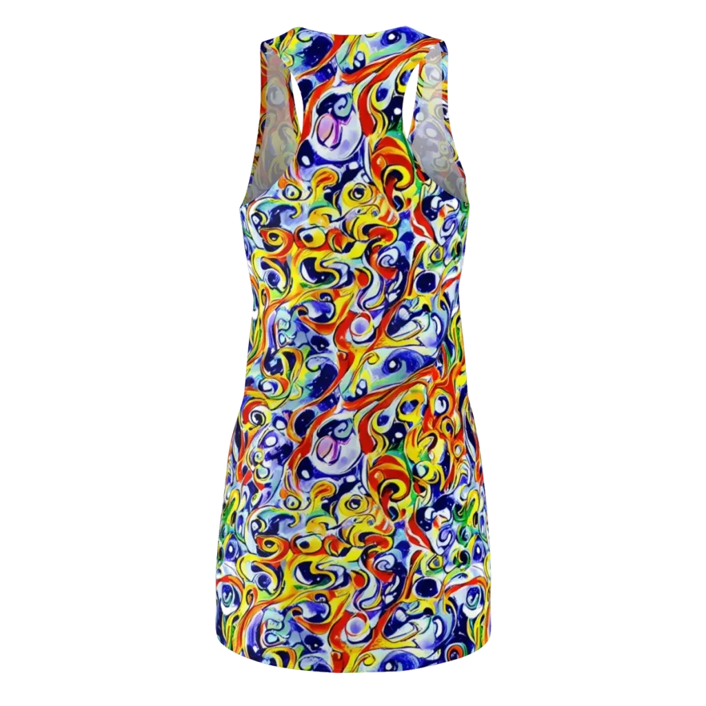 Painted Comet on Racerback Dress — Back