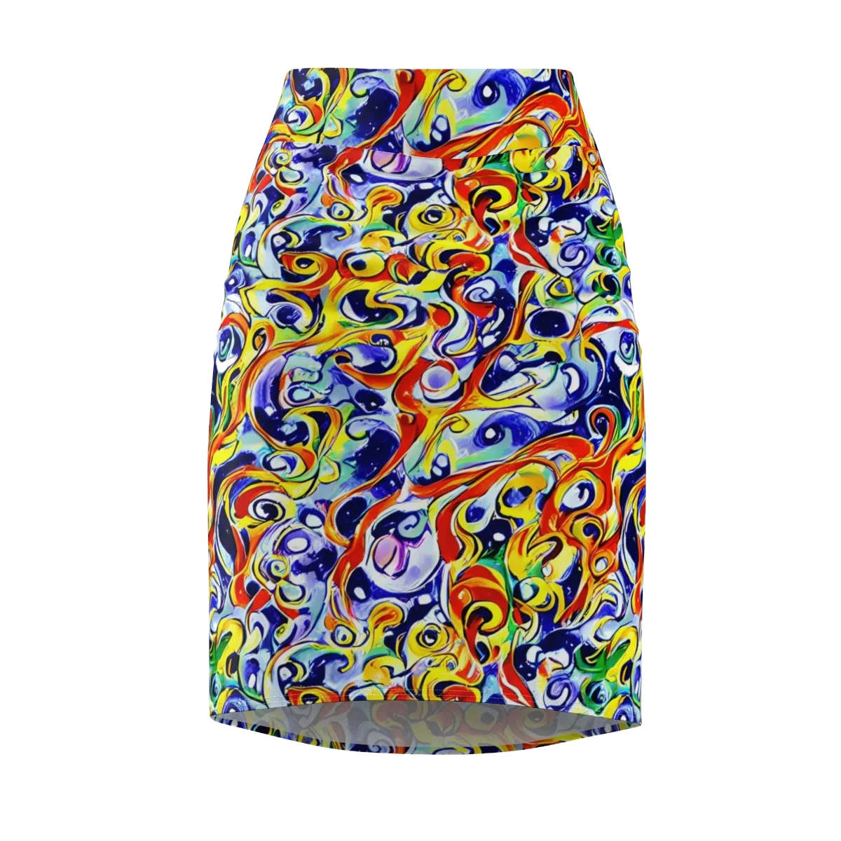 Painted Comet on Pencil Skirt — Front