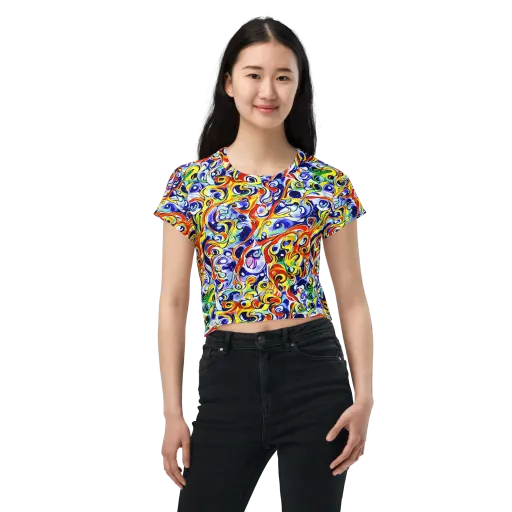 Painted Comet on a Crop Tee