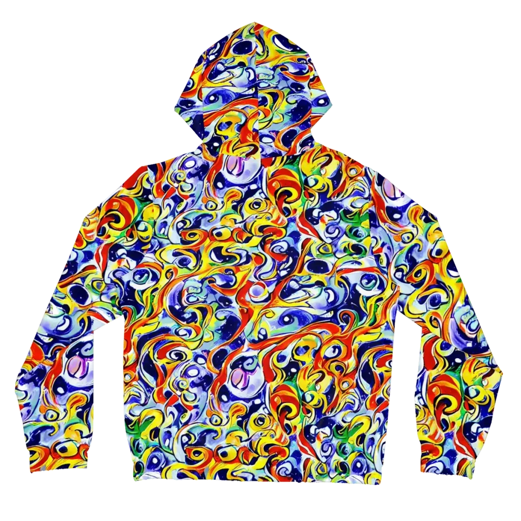 Painted Comet on Women's Full-Zip Hoodie — Back