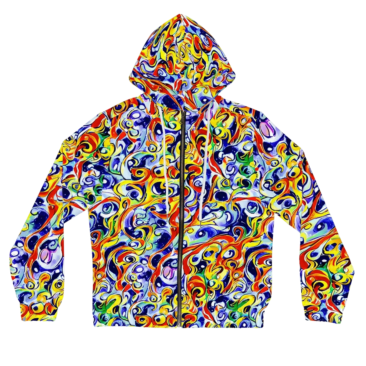 Painted Comet on Women's Full-Zip Hoodie — Front