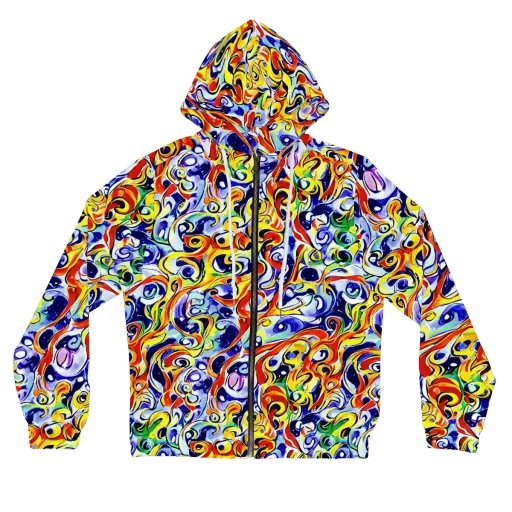Painted Comet on a Women's Full-Zip Hoodie