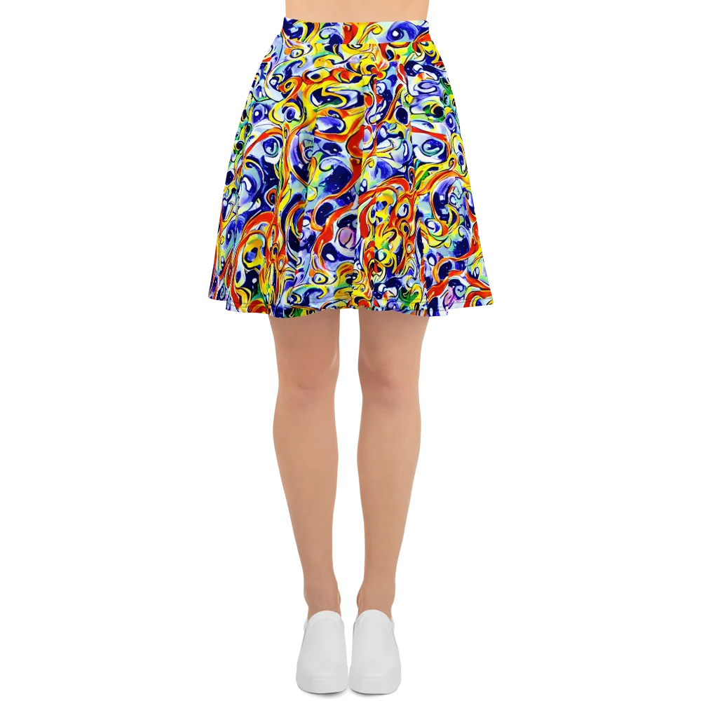 Painted Comet on Skater Skirt — Front