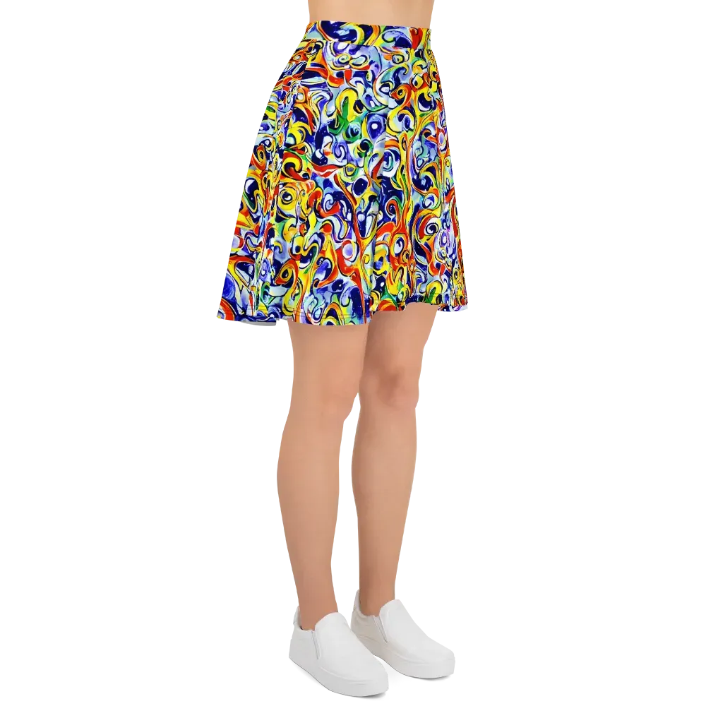 Painted Comet on Skater Skirt — Right