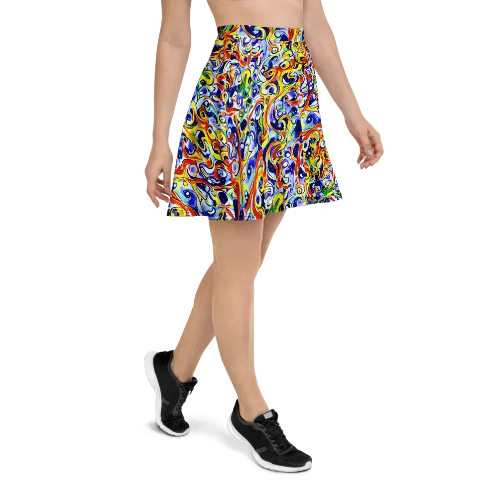 Painted Comet on Skater Skirt — Right