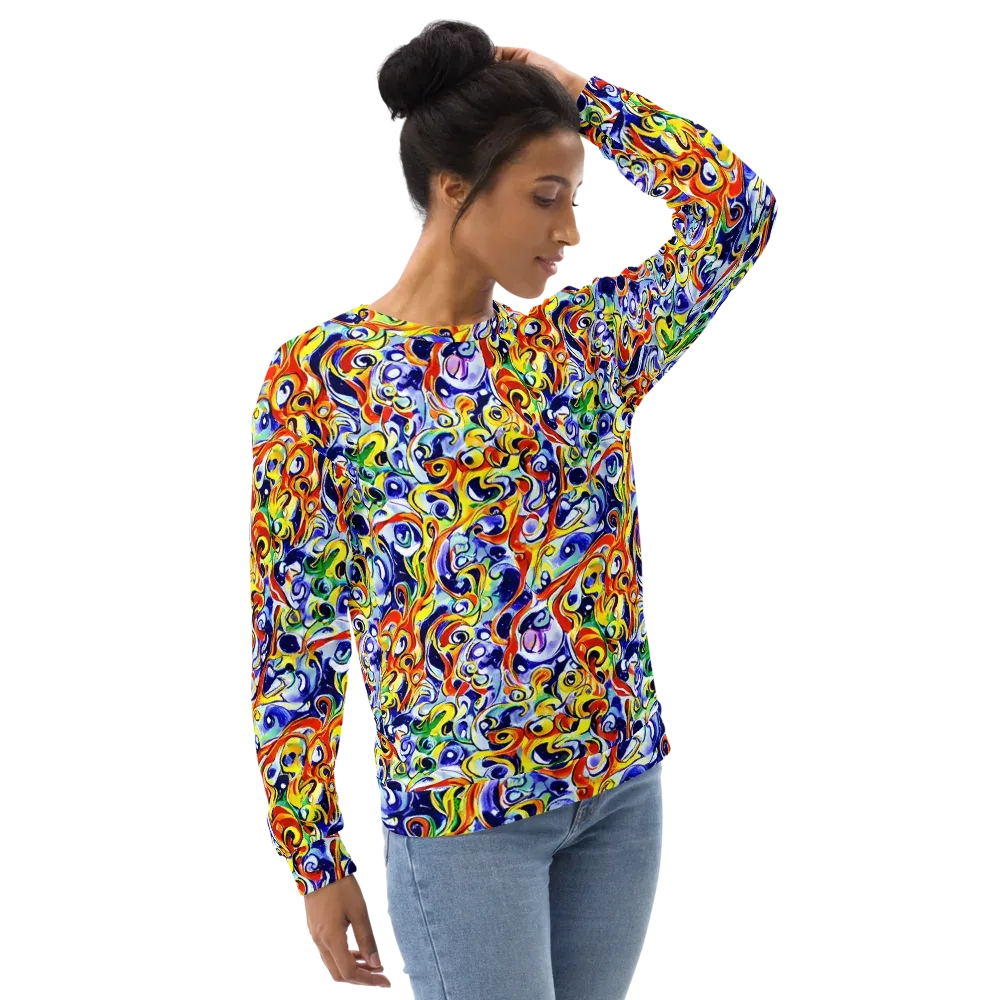 Painted Comet on Sweatshirt — Right Front