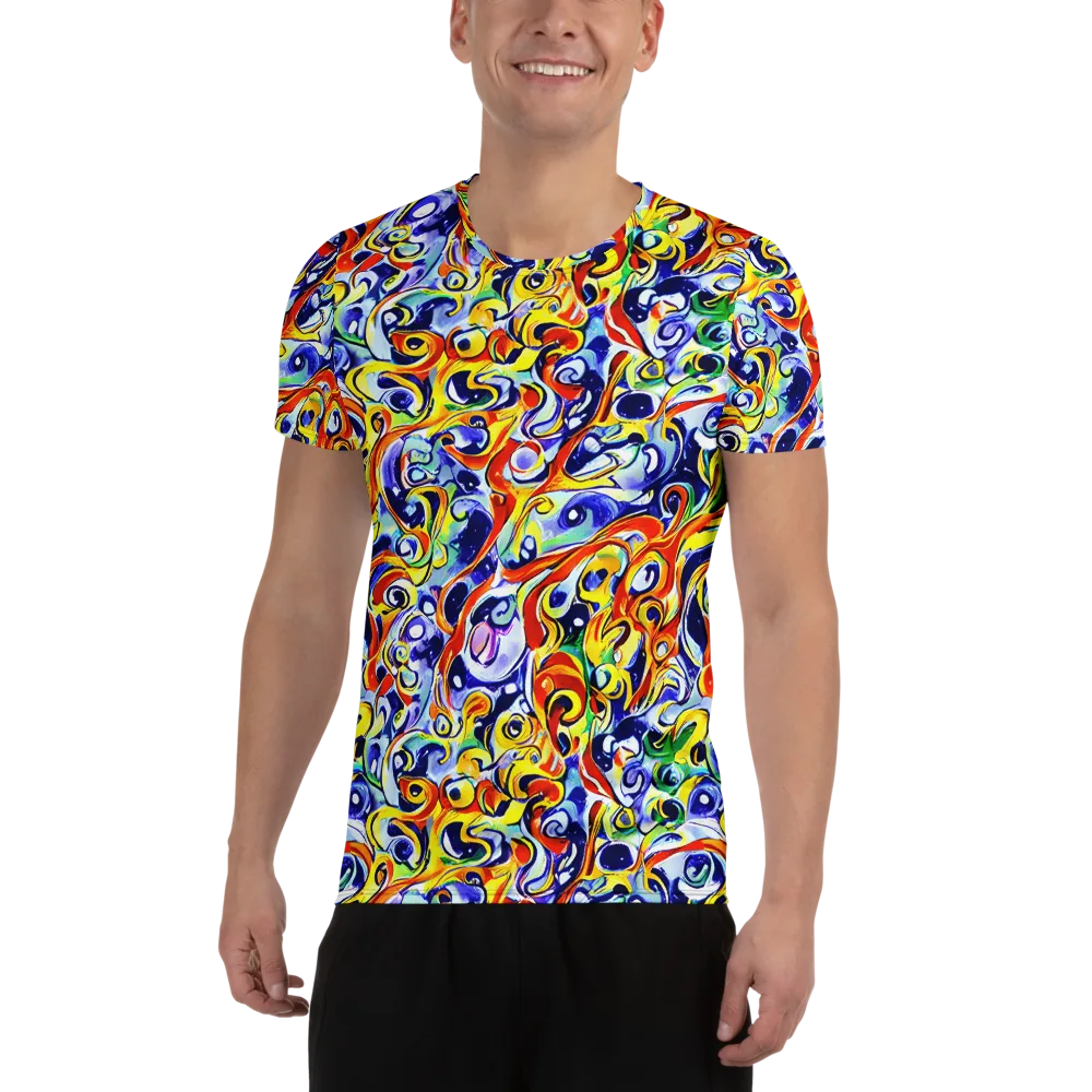 Painted Comet on Men's Athletic T-Shirt — Front