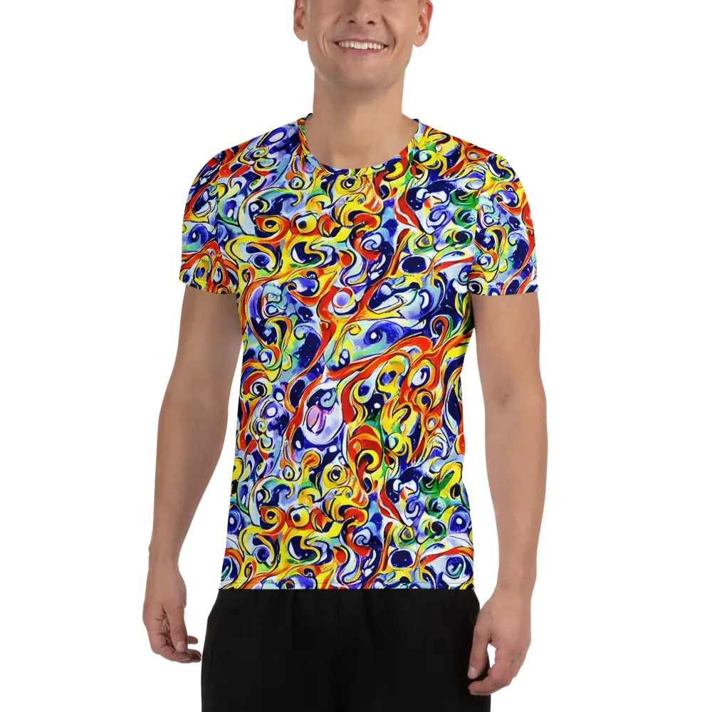 Painted Comet on Men's Athletic T-Shirt — Front