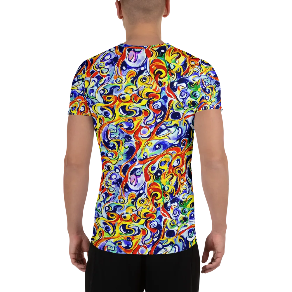 Painted Comet on Men's Athletic T-Shirt — Back