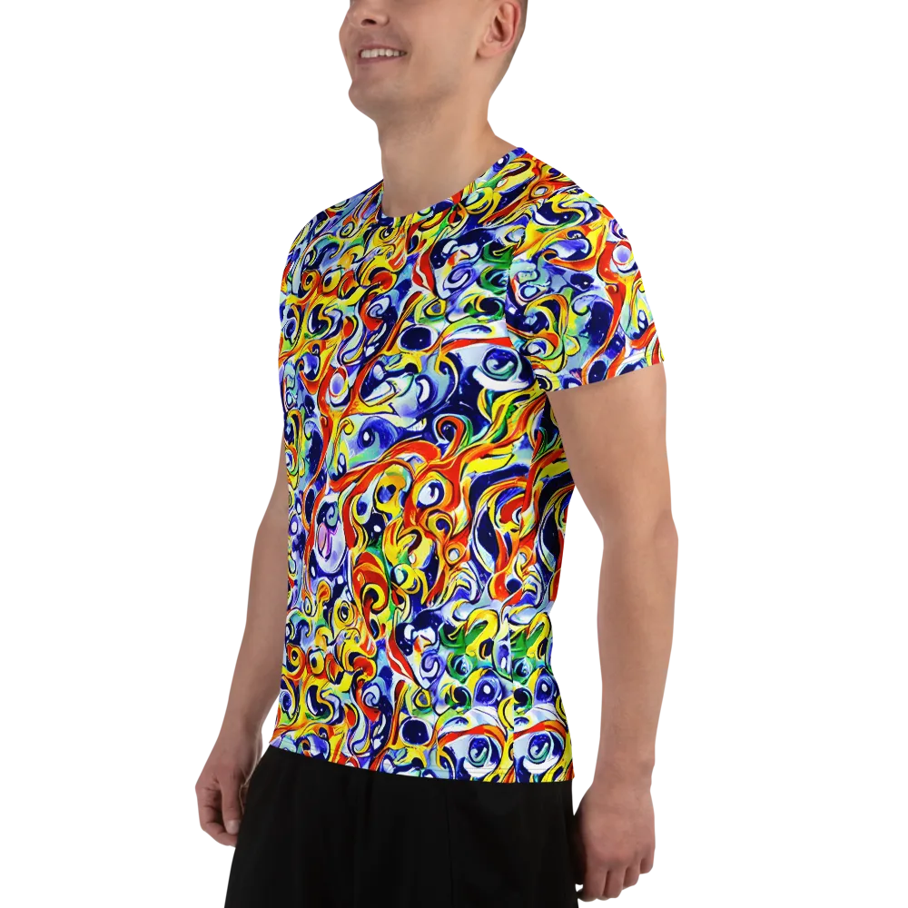 Painted Comet on Men's Athletic T-Shirt — Left