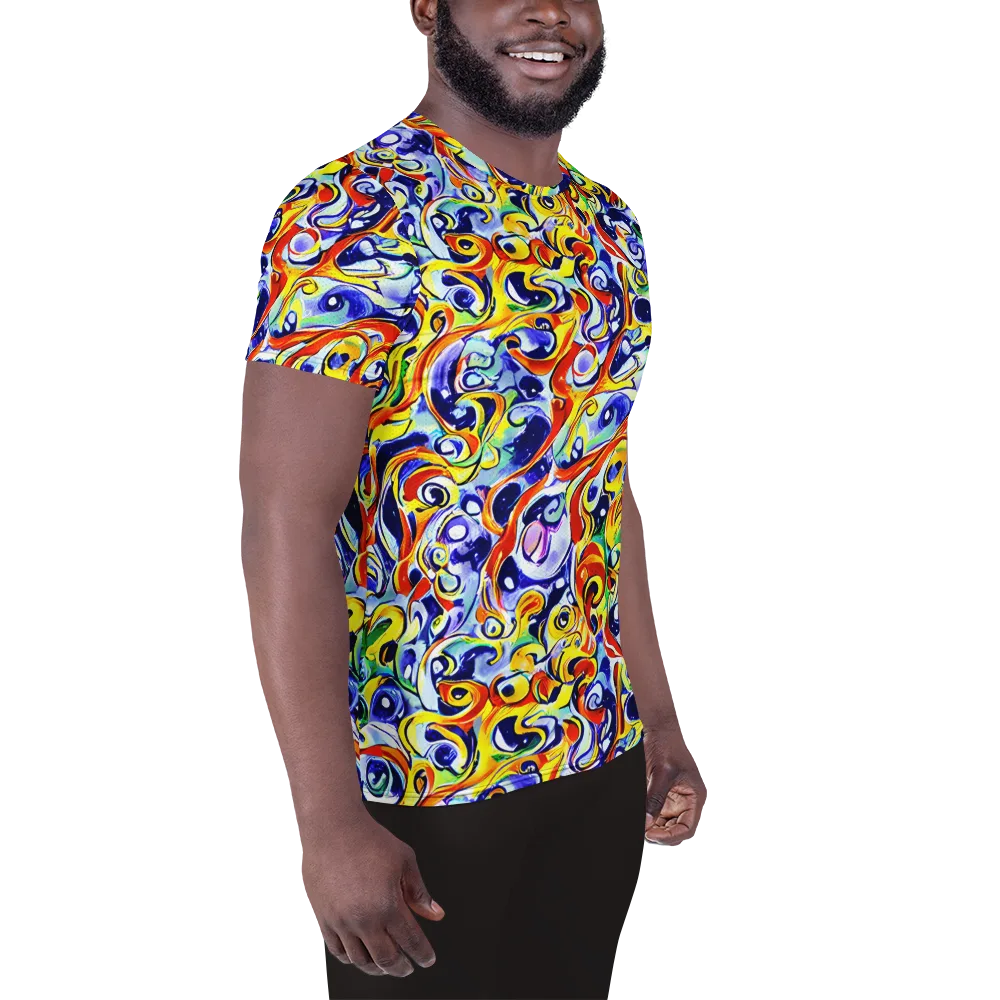 Painted Comet on Men's Athletic T-Shirt — Right