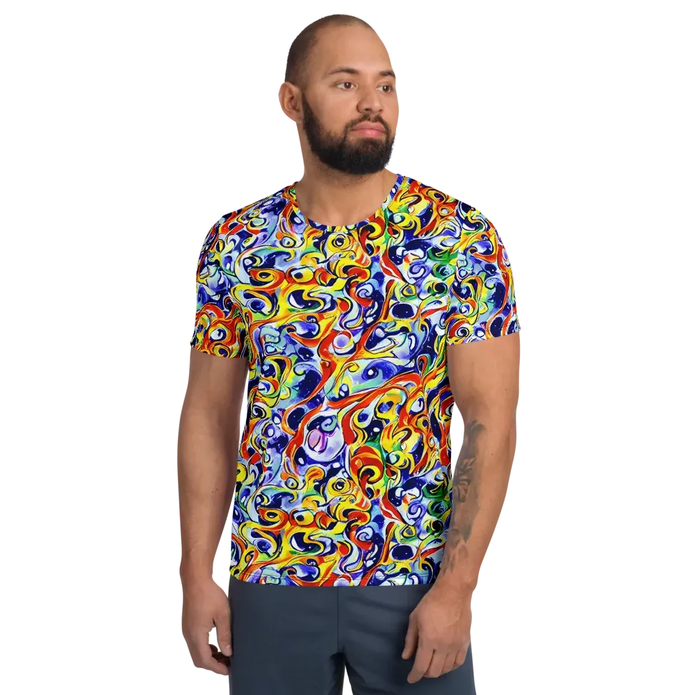 Painted Comet on Men's Athletic T-Shirt — Front
