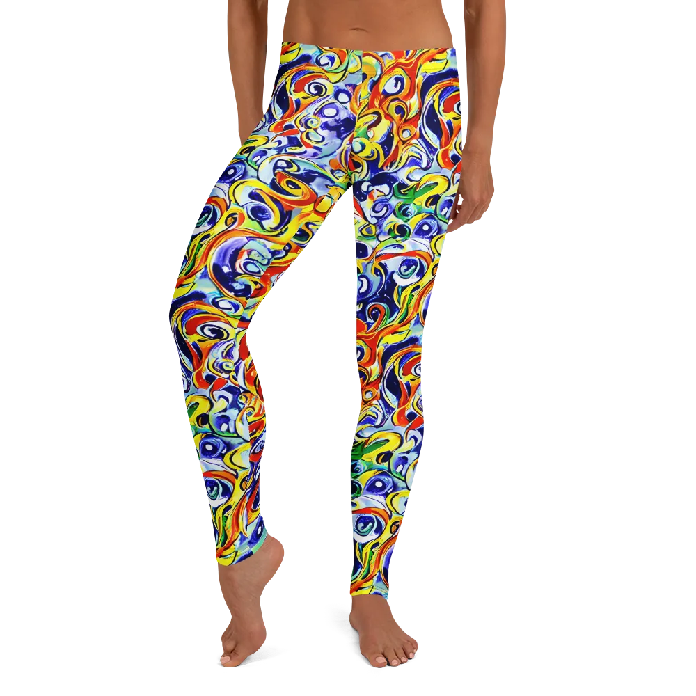 Painted Comet on Leggings — Front