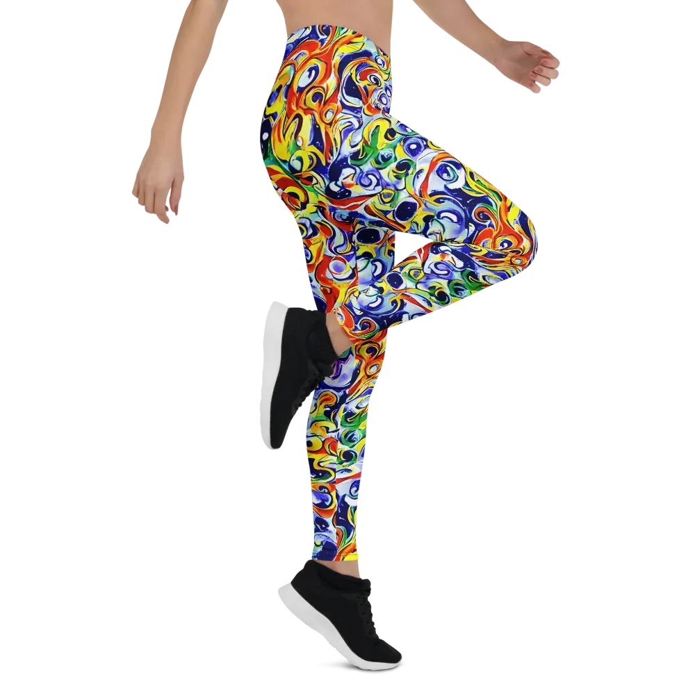 Painted Comet on Leggings — Right