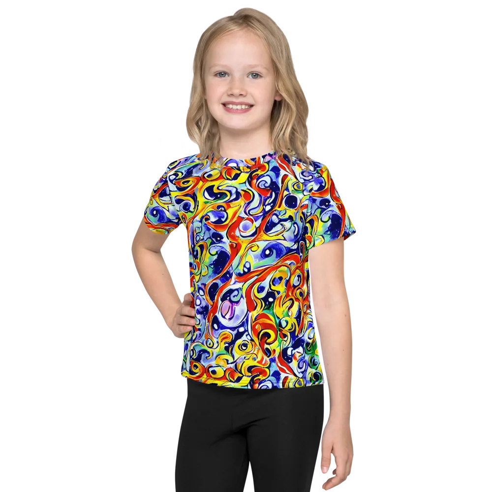 Painted Comet on Kids Crew Neck T-Shirt — Front