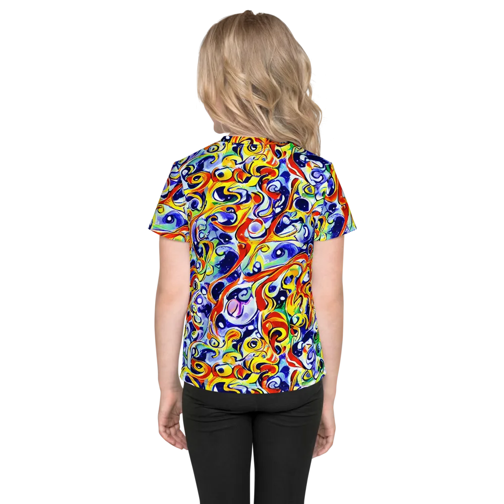 Painted Comet on Kids Crew Neck T-Shirt — Back