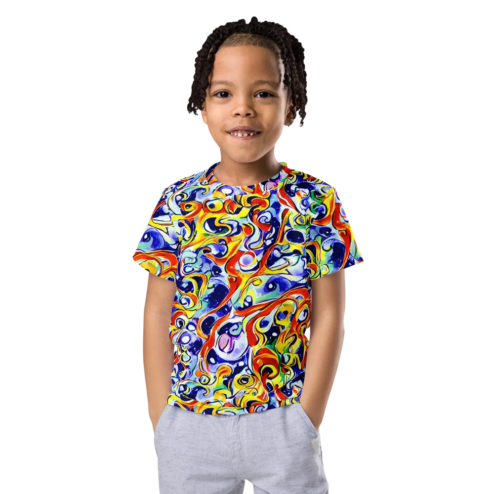 Painted Comet on Kids Crew Neck T-Shirt — Front
