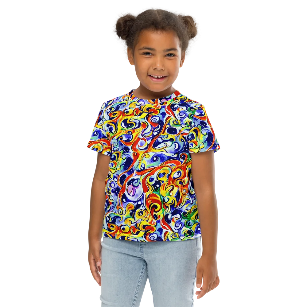 Painted Comet on Kids Crew Neck T-Shirt — Front