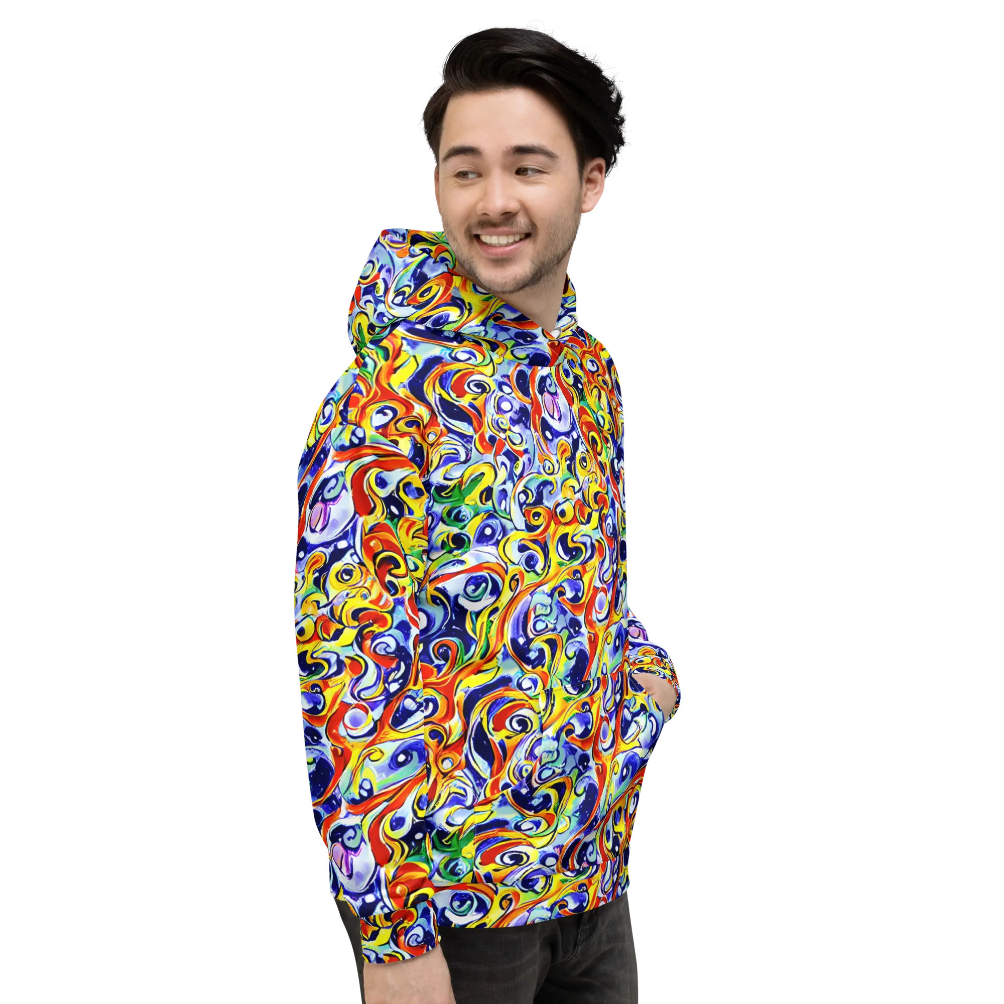 Painted Comet on Hoodie — Right