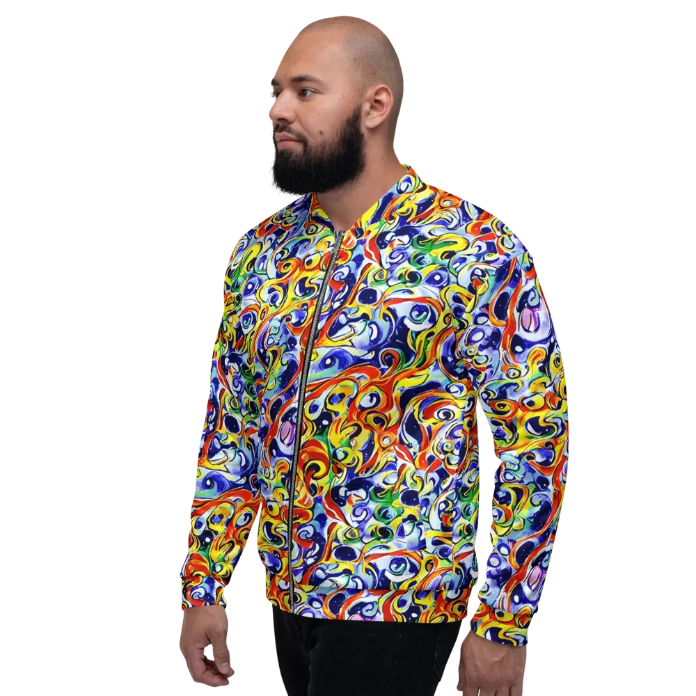 Painted Comet on Bomber Jacket — Left