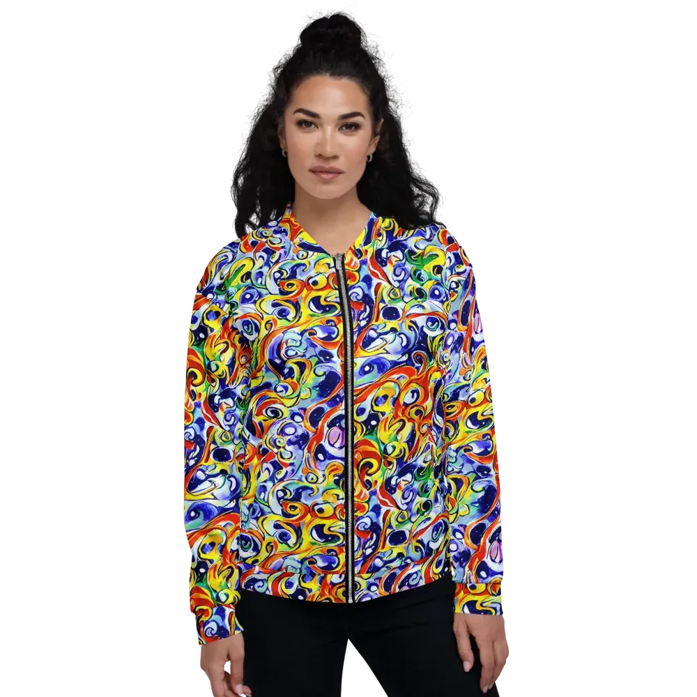 Painted Comet on Bomber Jacket — Front