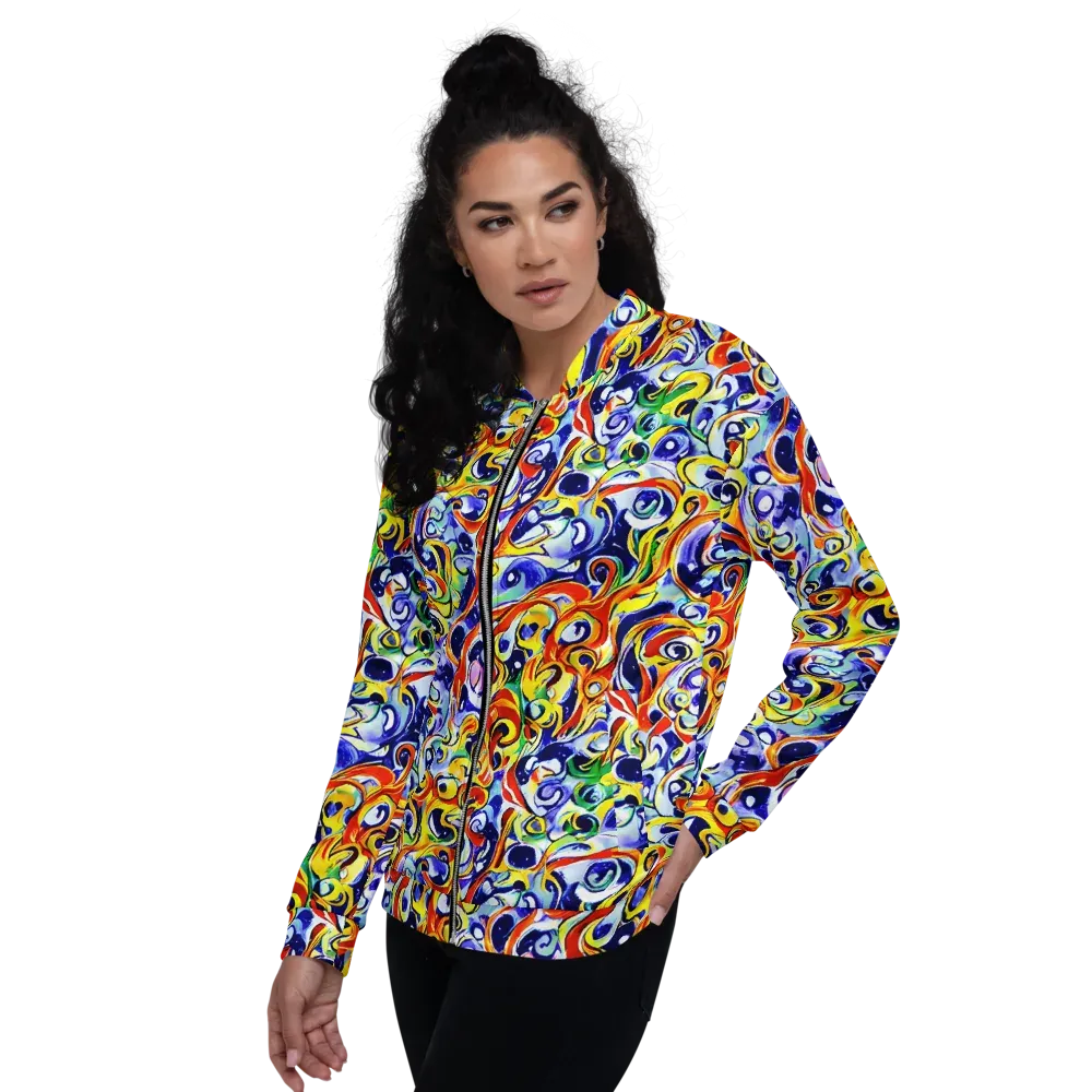 Painted Comet on Bomber Jacket — Left