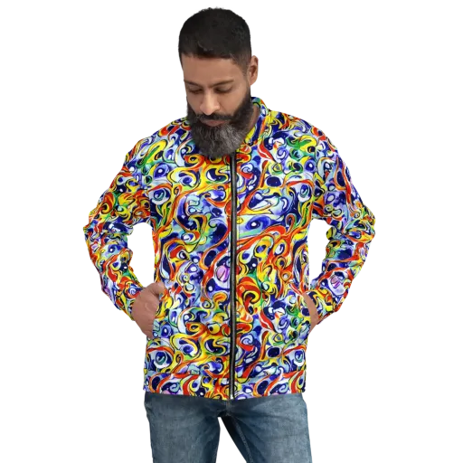 Painted Comet on a Bomber Jacket