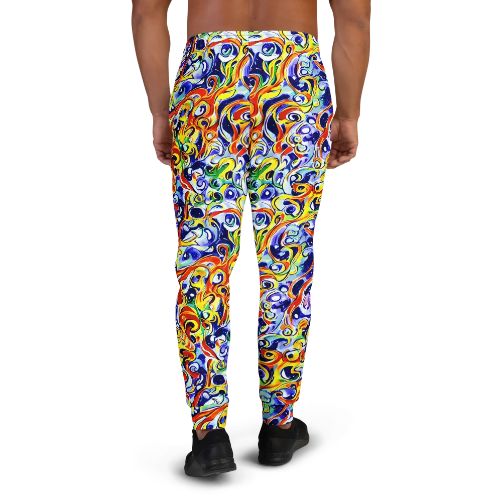 Painted Comet on Men's Joggers — Back