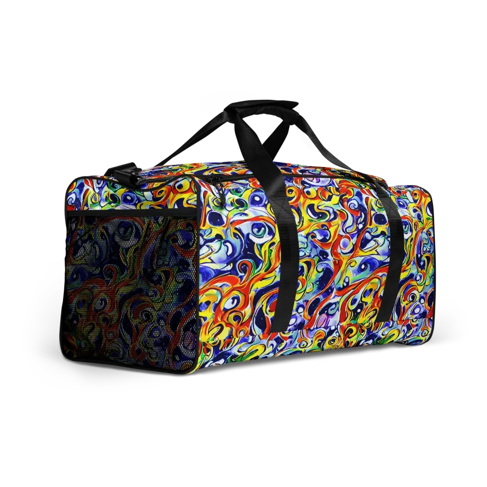 Painted Comet on Duffle Bag — Right Front