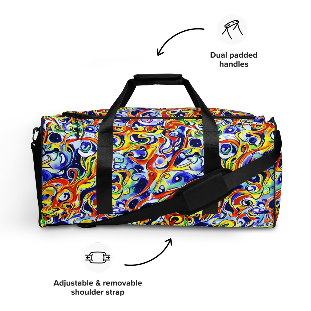 Painted Comet on Duffle Bag — Front