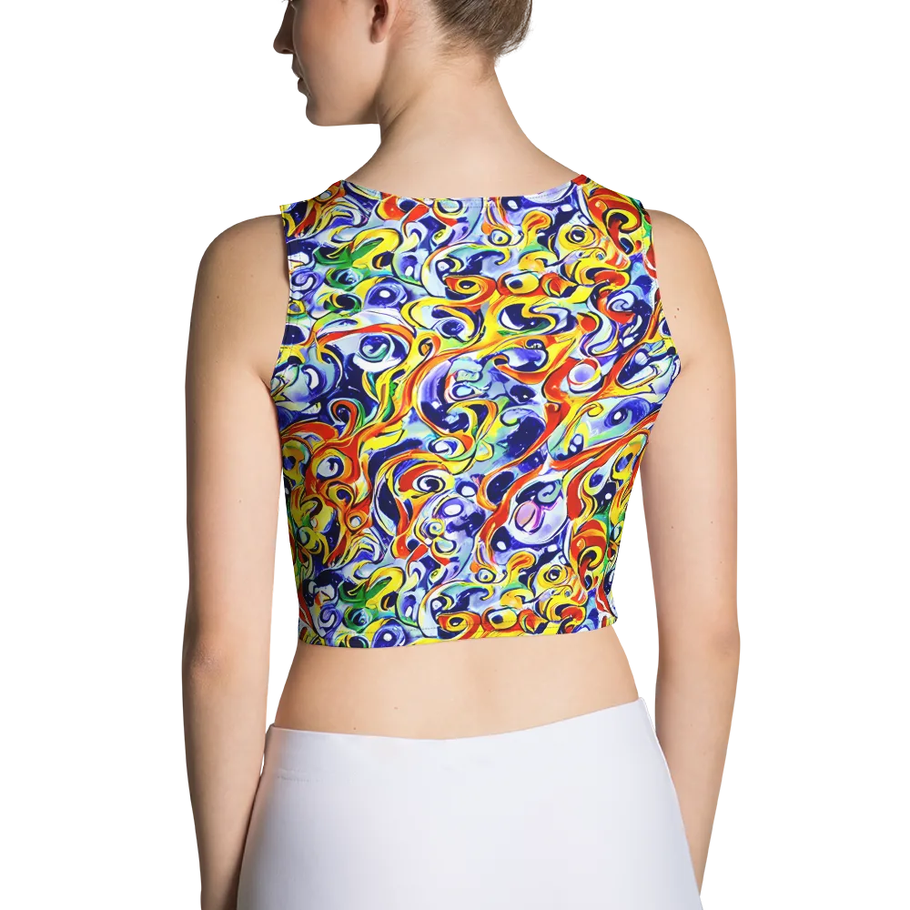 Painted Comet on Crop Top — Back