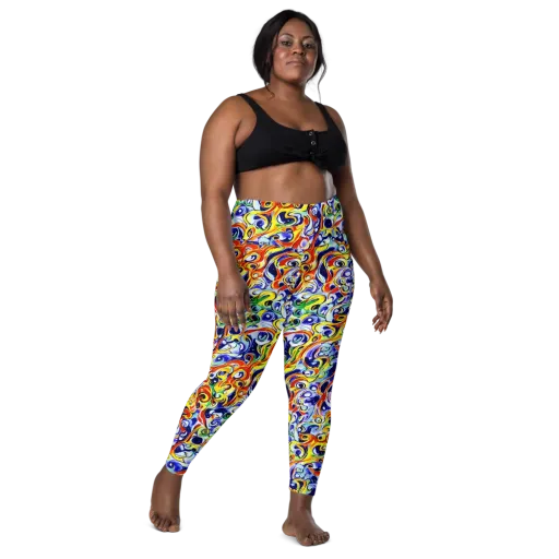 Painted Comet on a Leggings with Pockets