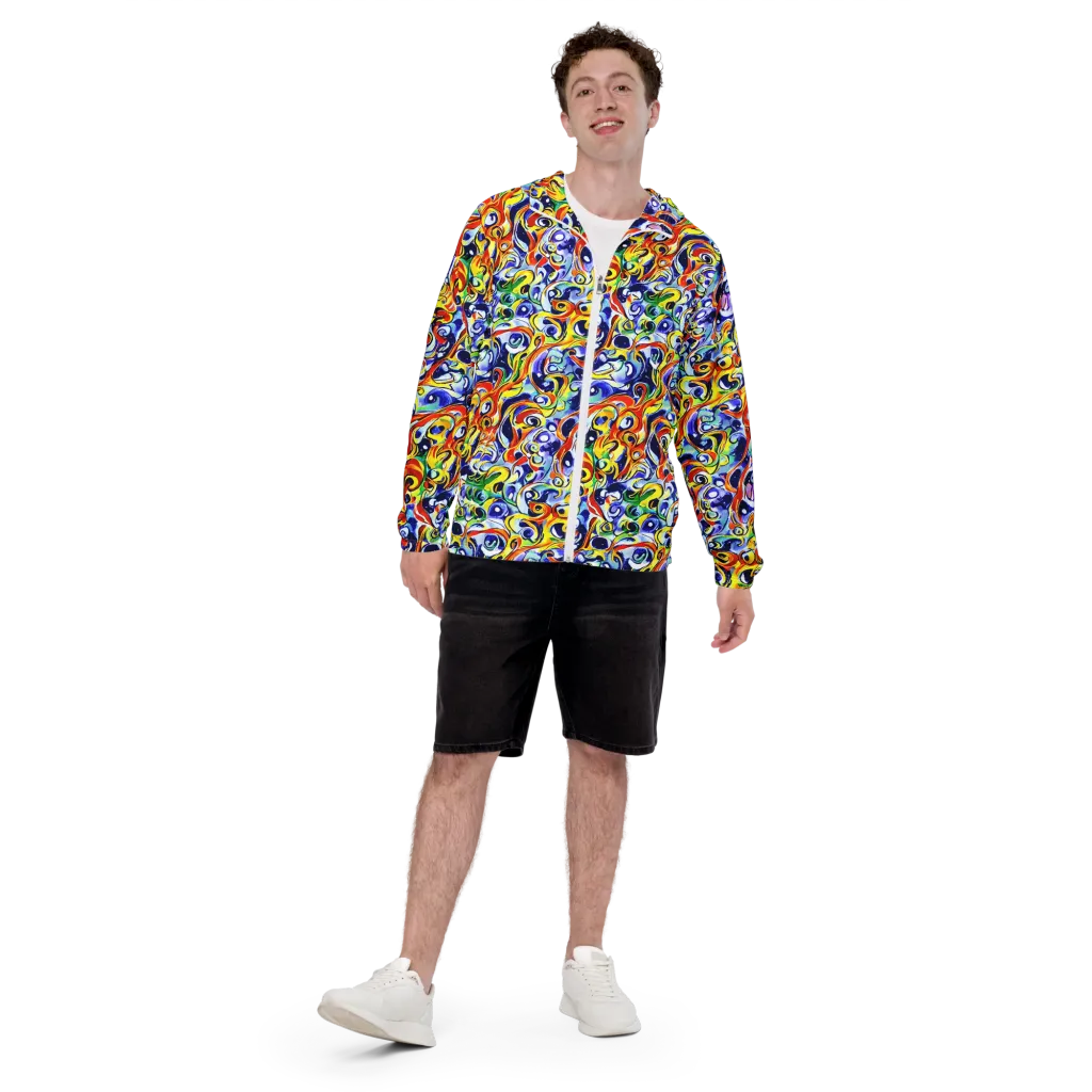 Painted Comet on Men's Windbreaker — Front