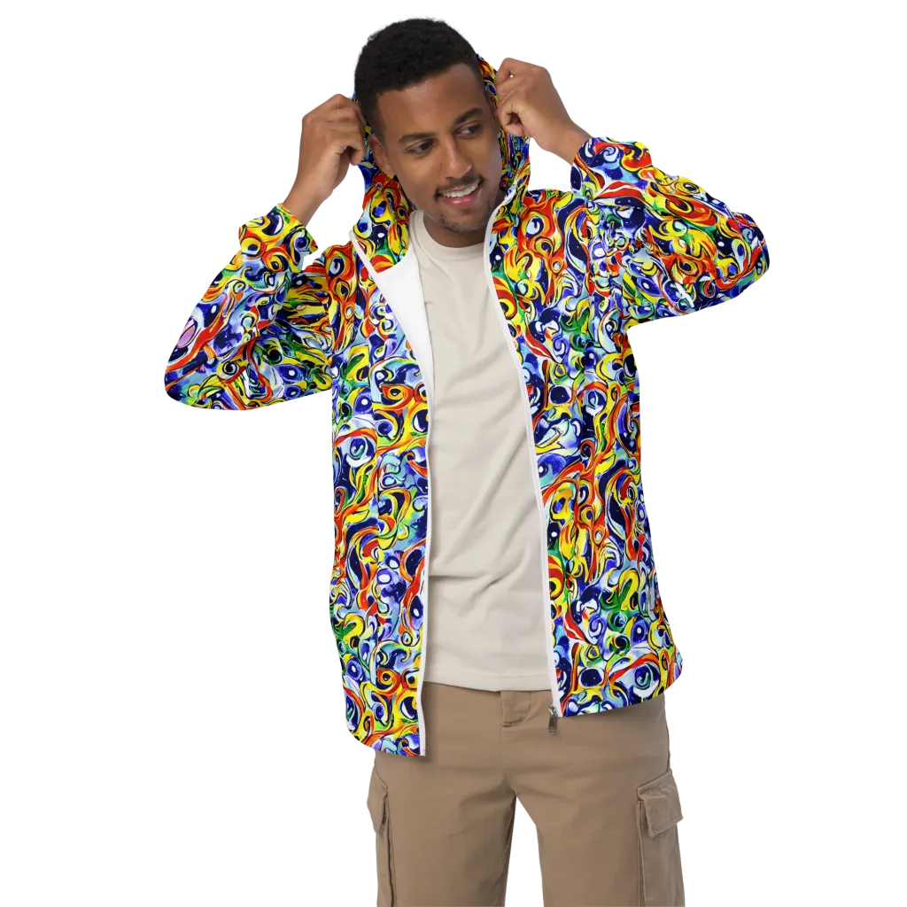Painted Comet on Men's Windbreaker — Front