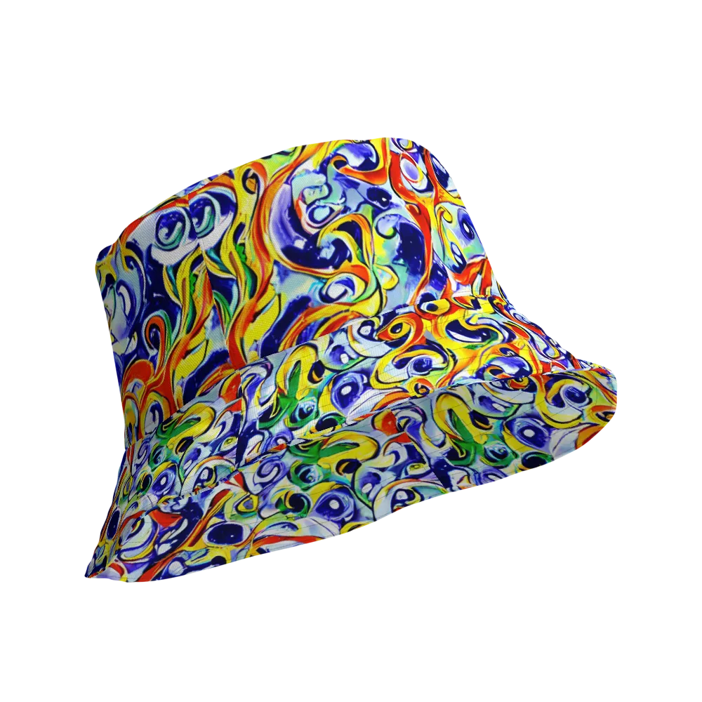 Painted Comet on Reversible Bucket Hat — Product details Outside