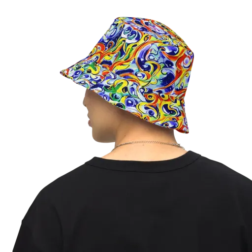 Painted Comet on a Reversible Bucket Hat