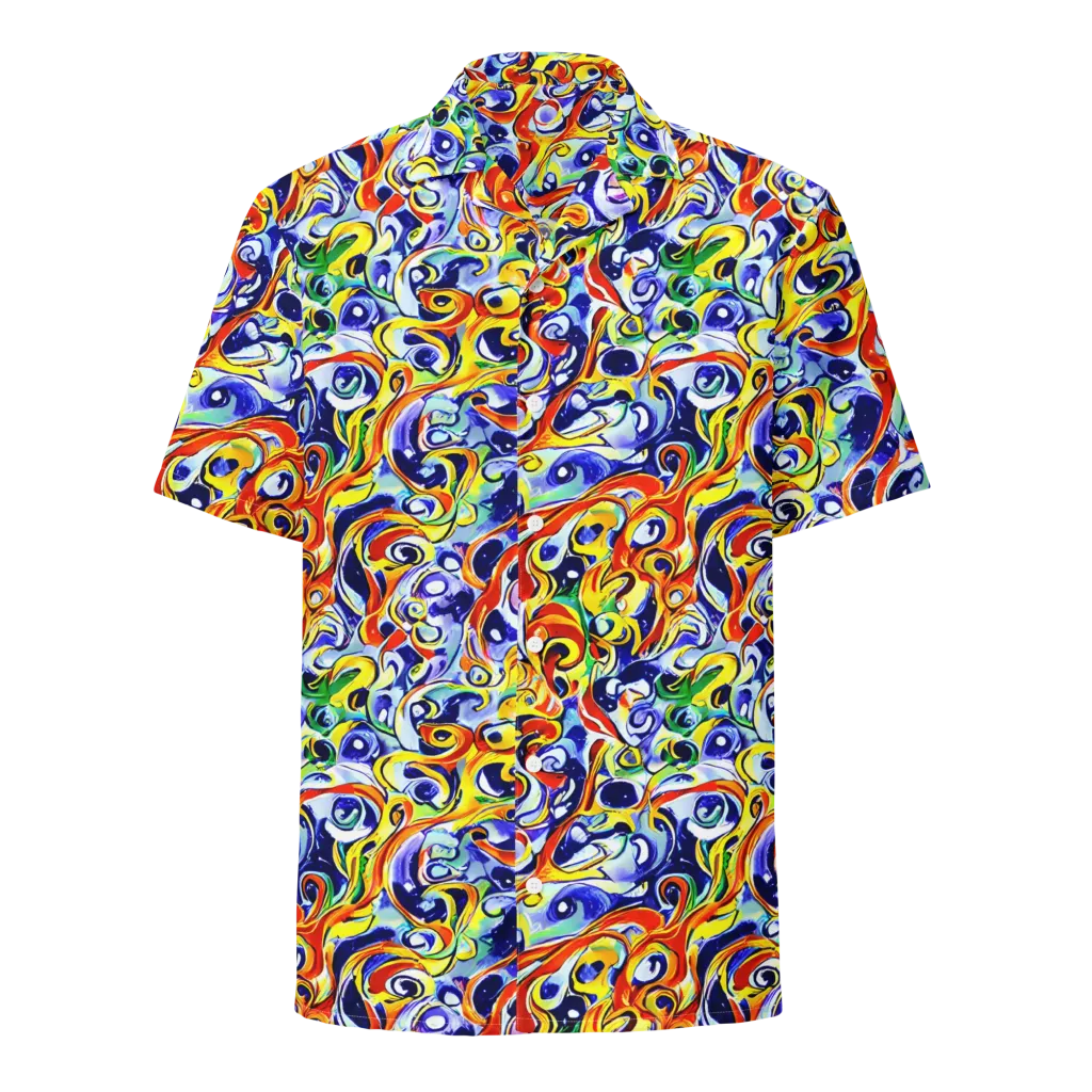 Painted Comet on Button Shirt — Front
