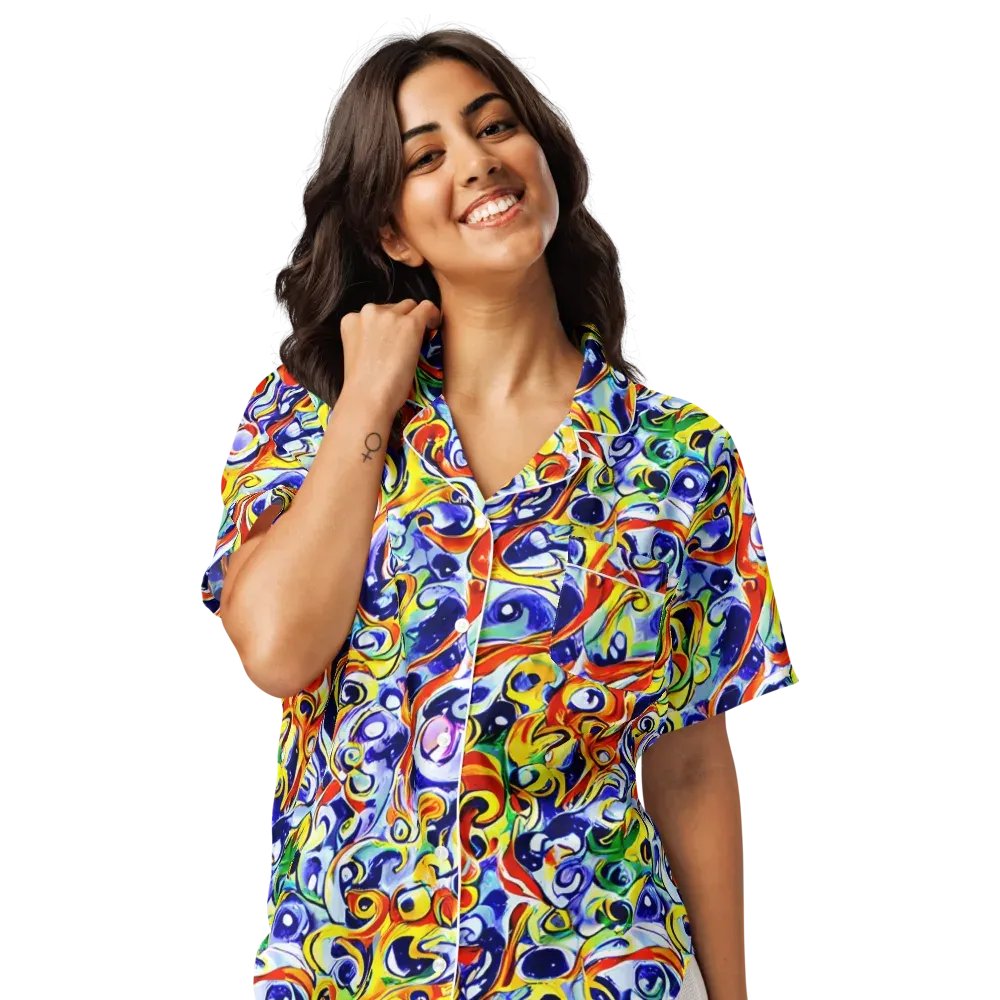 Painted Comet on Women's Short Sleeve Pajama Top — Front