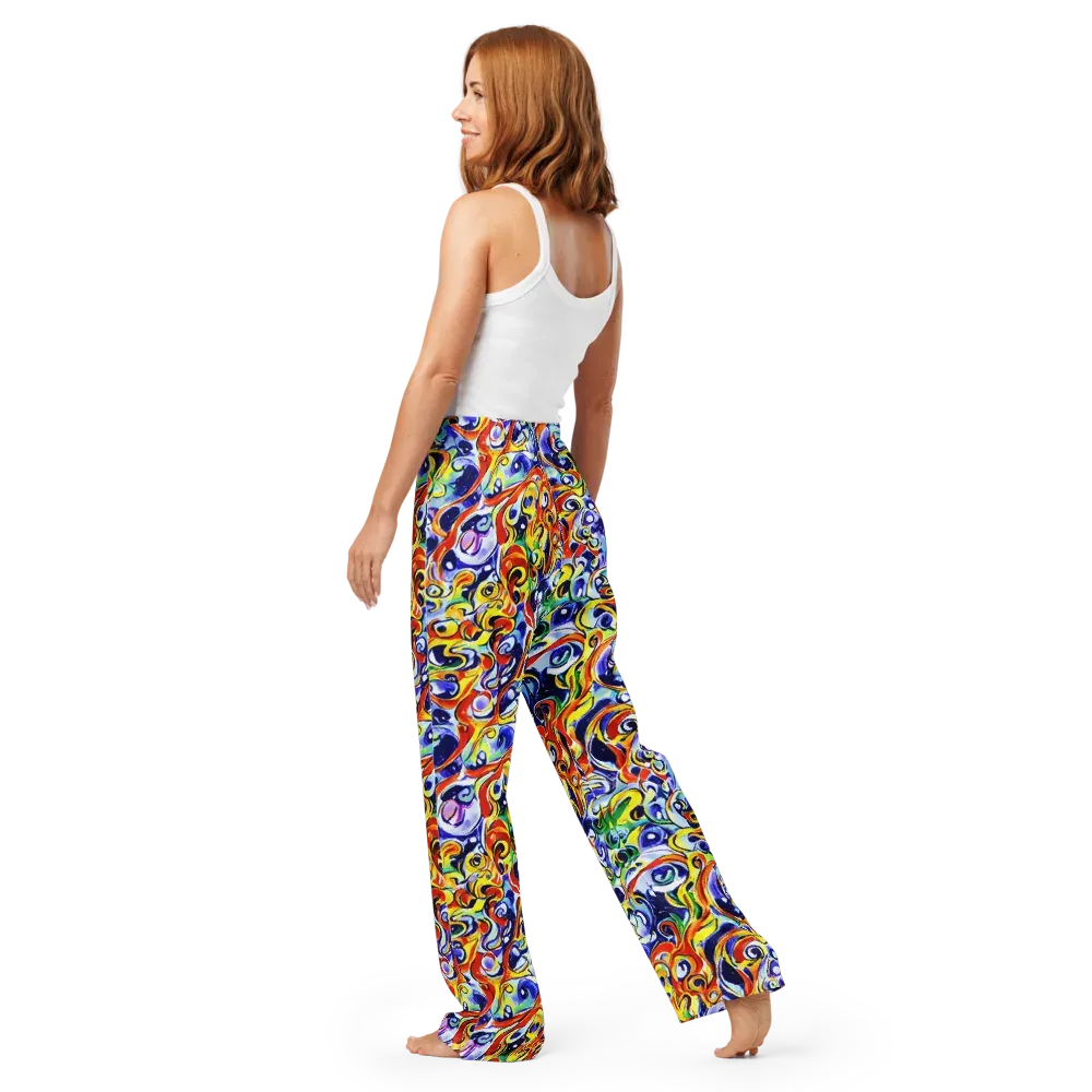Painted Comet on Women's Pajama Pants — Back
