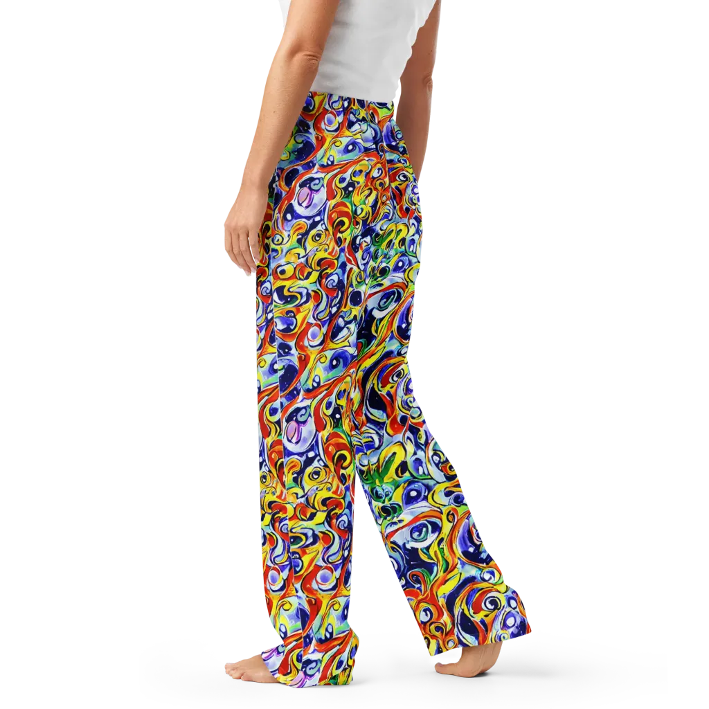 Painted Comet on Women's Pajama Pants — Left