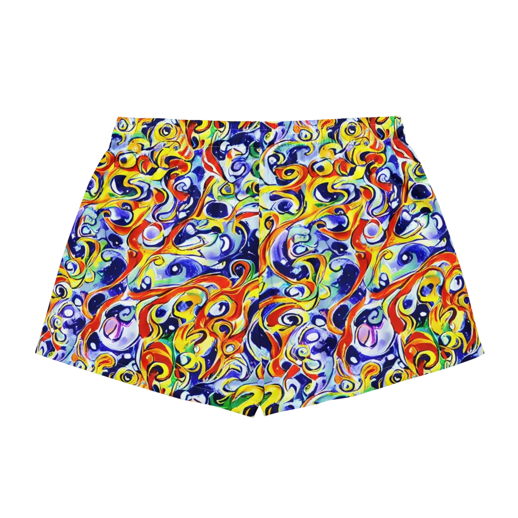 Painted Comet on Women's Pajama Shorts — Back