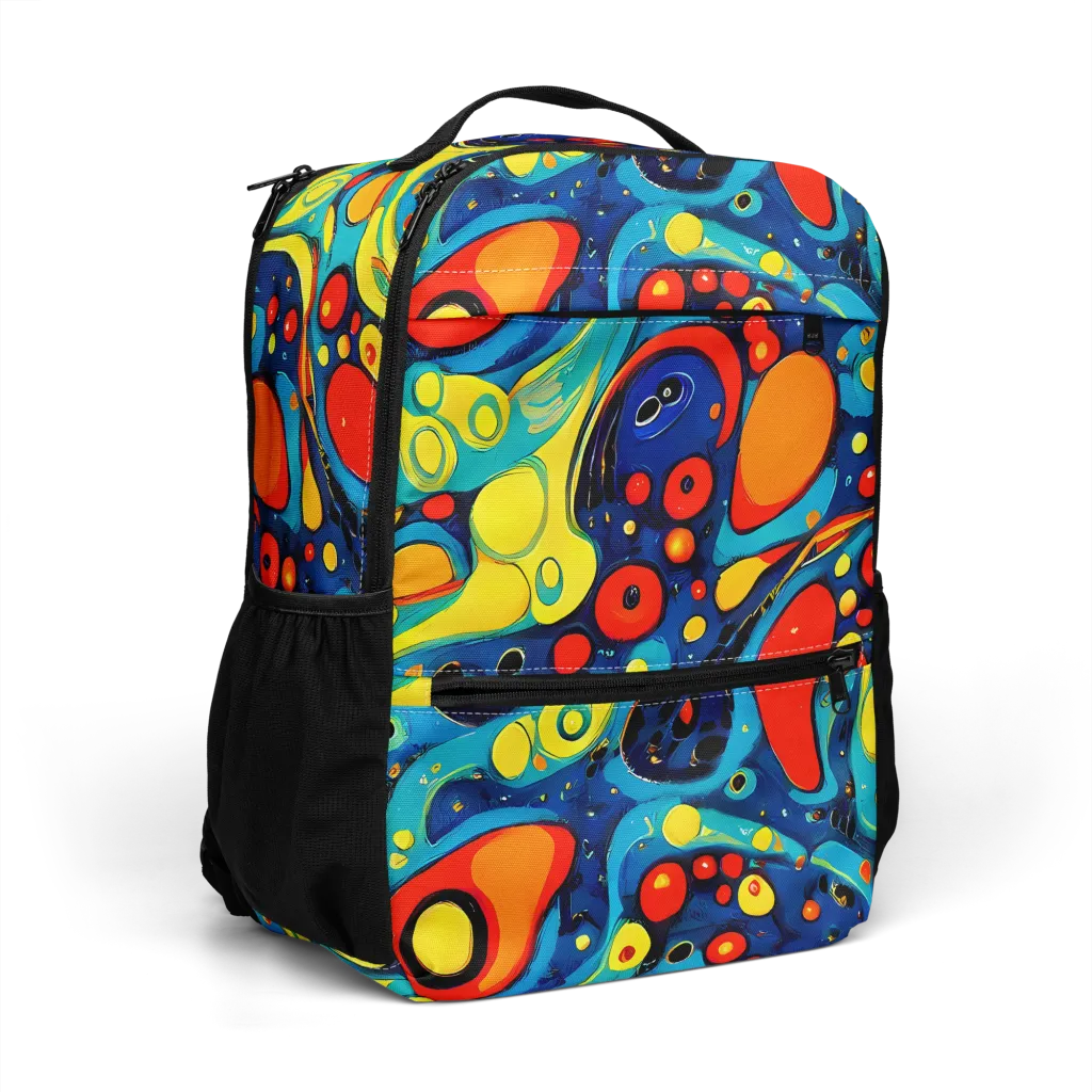 Vivid Amoeba on Utility Backpack — Right Front