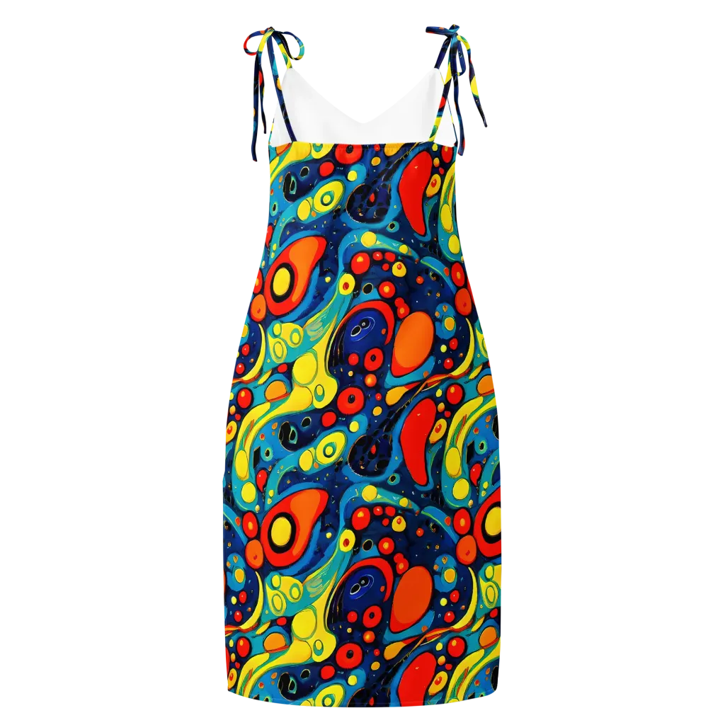 Vivid Amoeba on Slip Dress — Back
