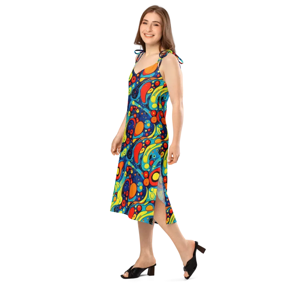 Vivid Amoeba on Slip Dress — Left Front