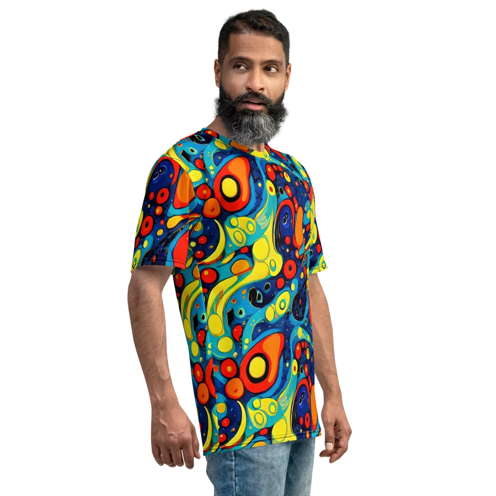 Vivid Amoeba on Men's Crew Neck T-Shirt — Right