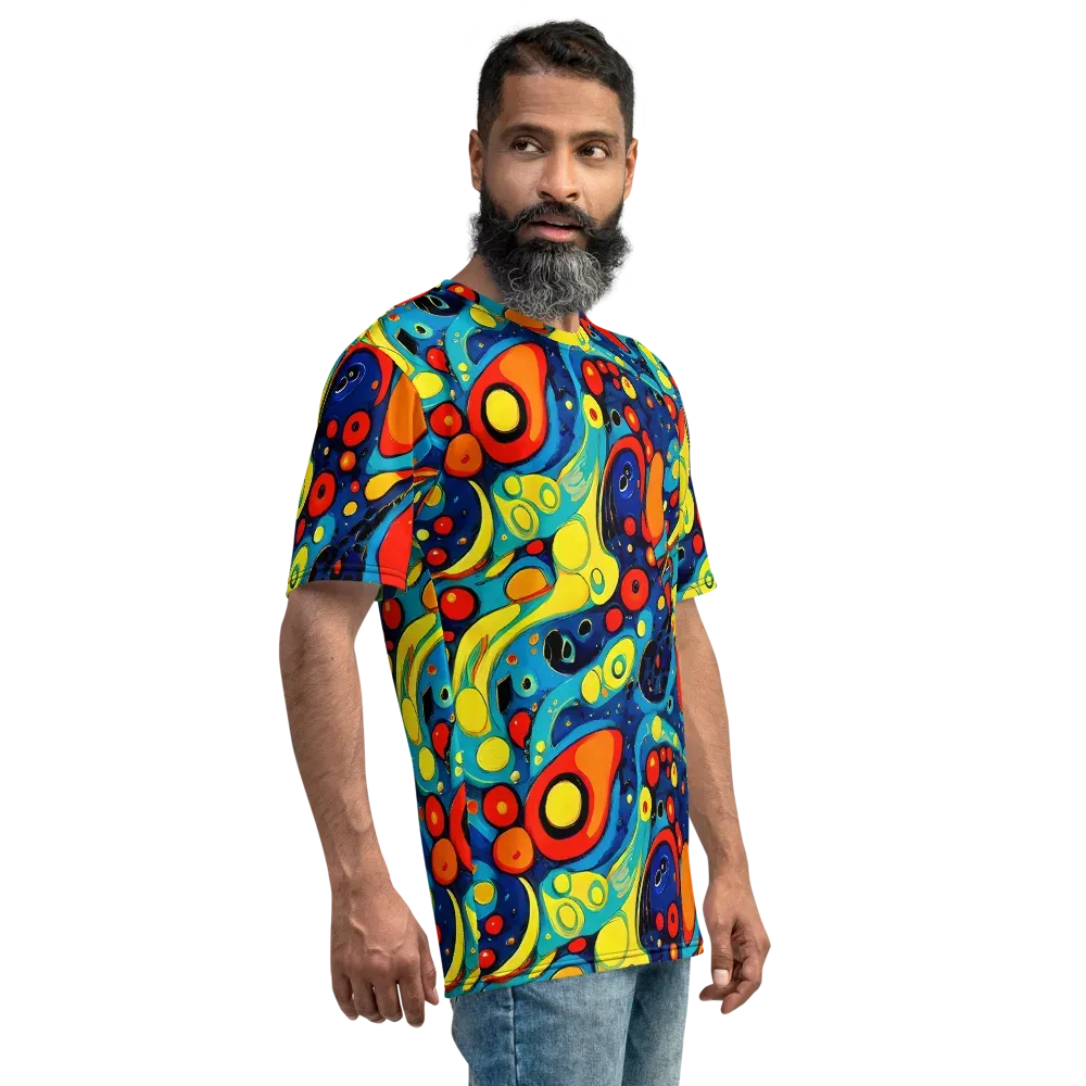 Vivid Amoeba on Men's Crew Neck T-Shirt — Right